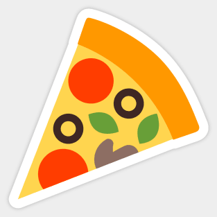 Colorful Yummy Pizza Icon Sticker